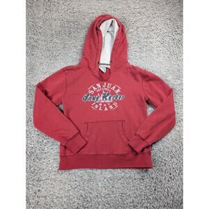 Snug Harbor Hoodie Women Medium Red San Juan Bay Island Destination Sweatshirt